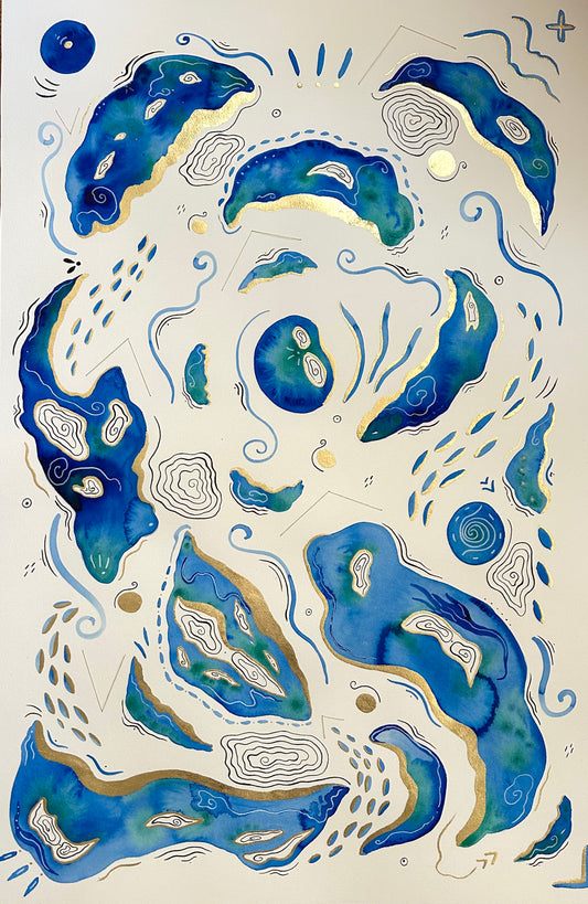 ‘Lapis Lagoon’ - Original 24x36 Painting