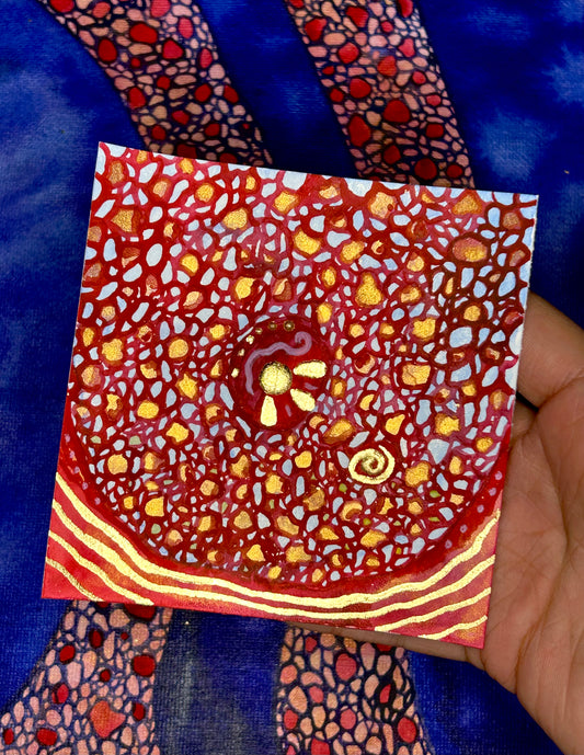 Map Fragment - Original 4x4 Painting