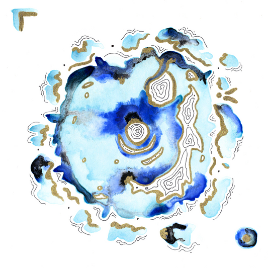 'Blue Burst No.1' - Limited Edition Fine Art Print - Signed by the Artist