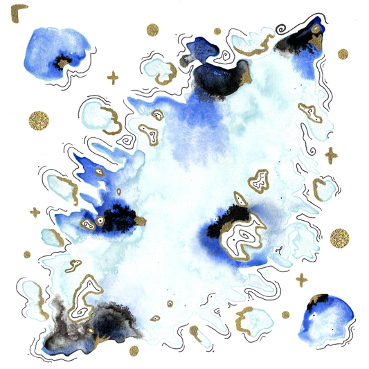 'Blue Burst No.2' - Limited Edition Fine Art Print - Signed by the Artist