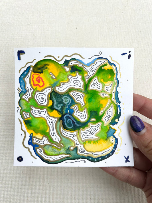 ‘Kelp Forest Edge No.3’ - Original 4x4 Painting