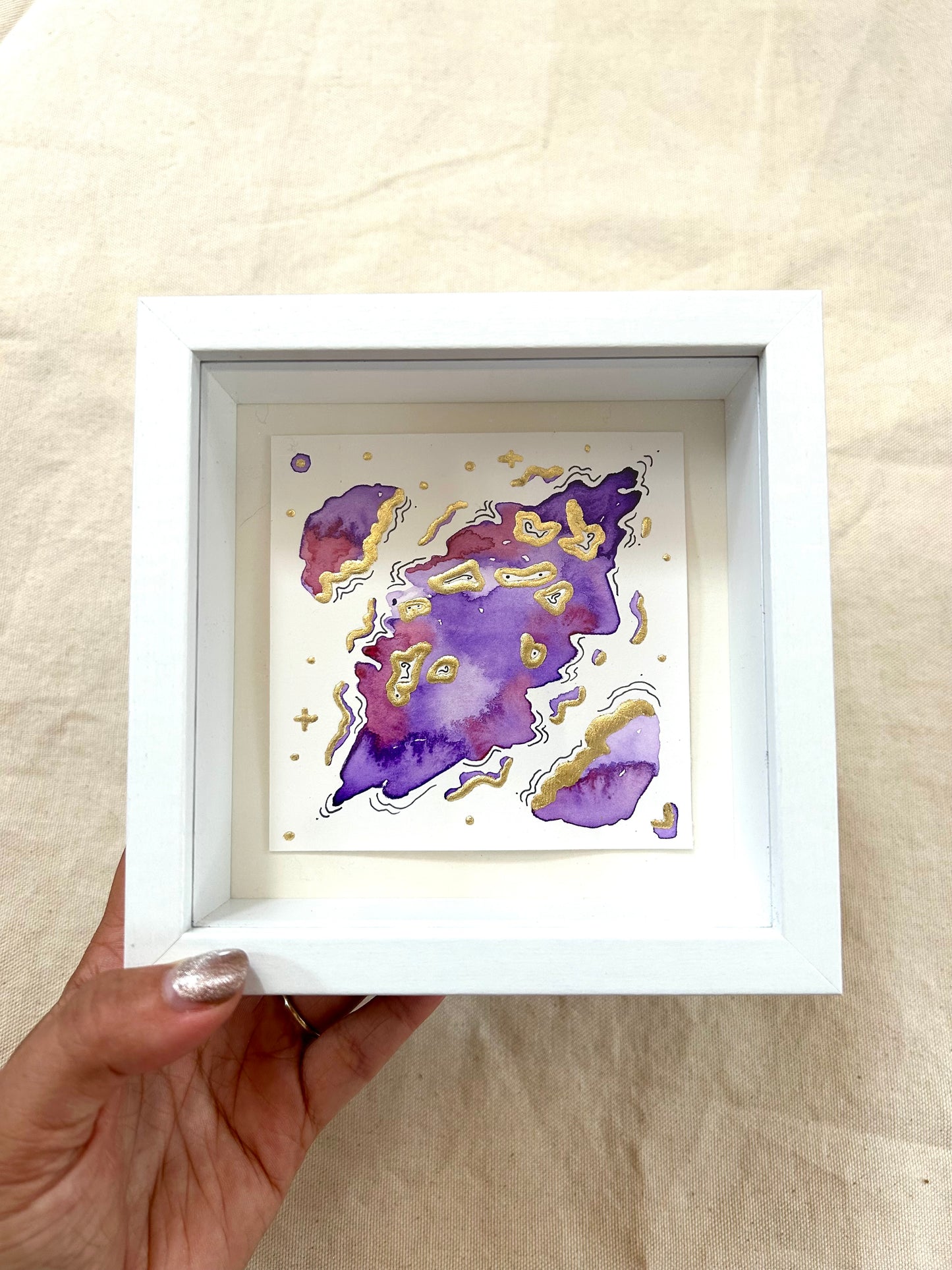 Map Fragment - Original Framed 4x4 Painting