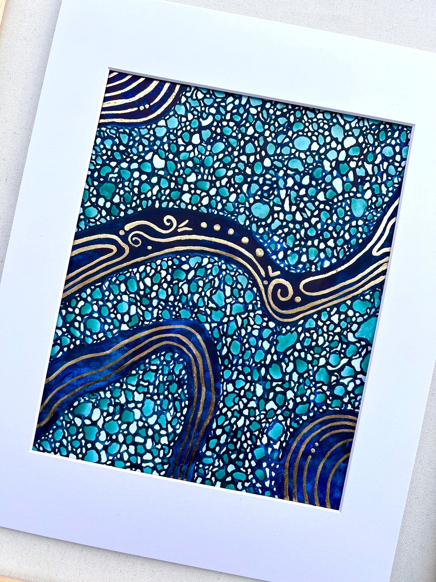 ‘Symbiotic Journey’ - Original Watercolor Painting on Paper - 8x10 - Matted in White