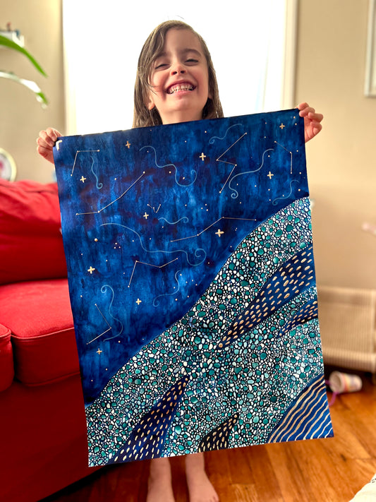 ‘Collective Transcendence III’ - Original 18x24 Painting on Paper