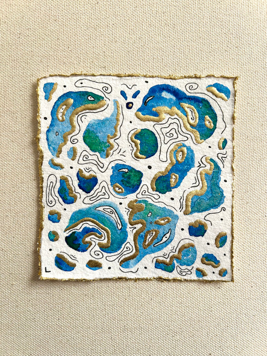 Map Fragment - Original 4x4 Painting