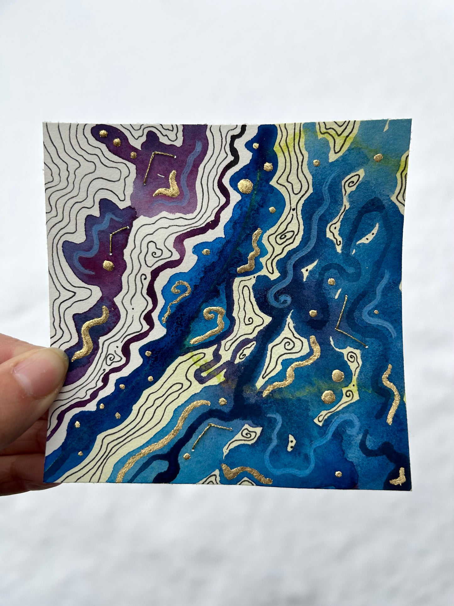 Map Fragment - Original 4x4 Painting