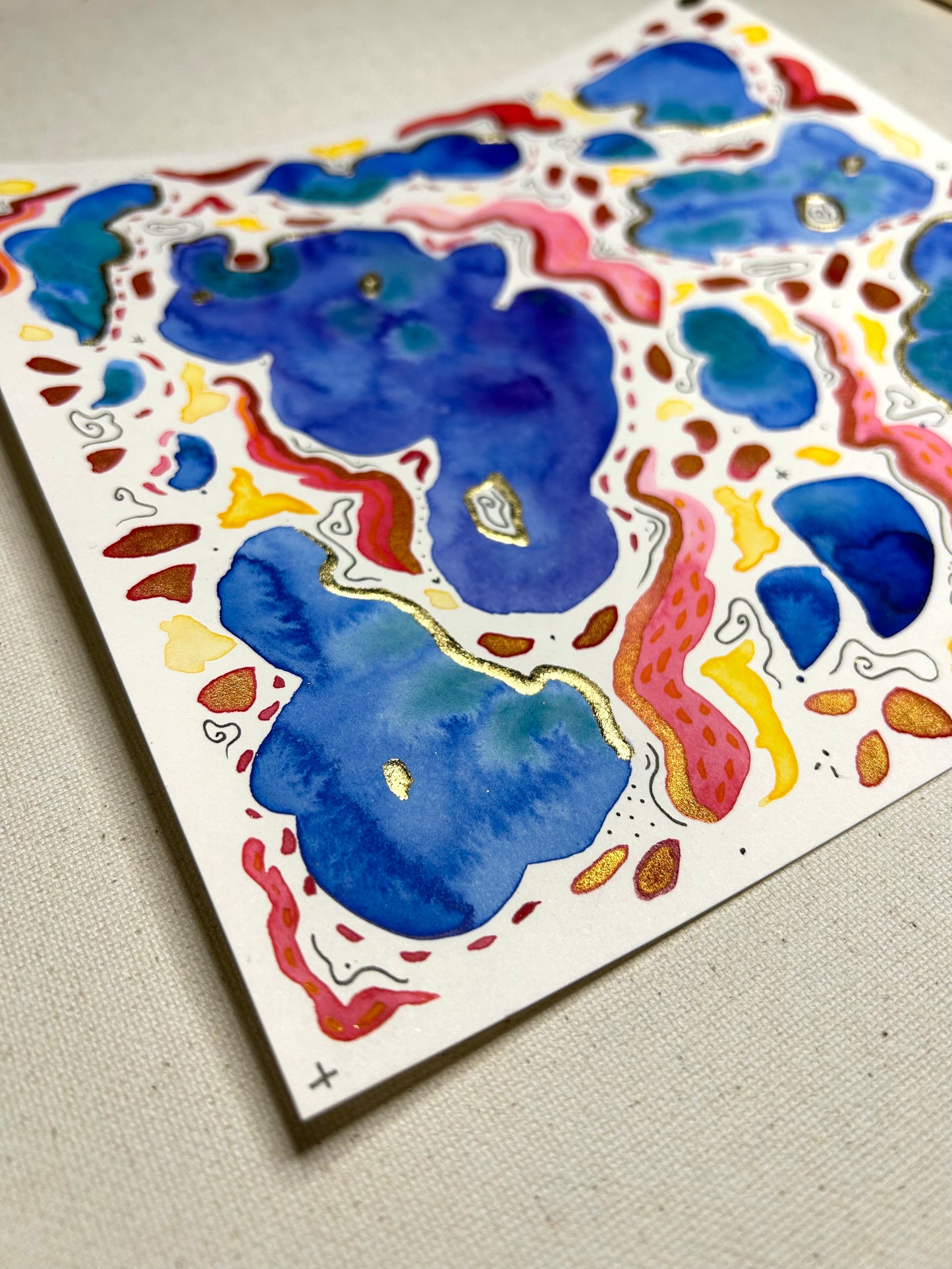 Map Fragment - Original 8x8 Painting