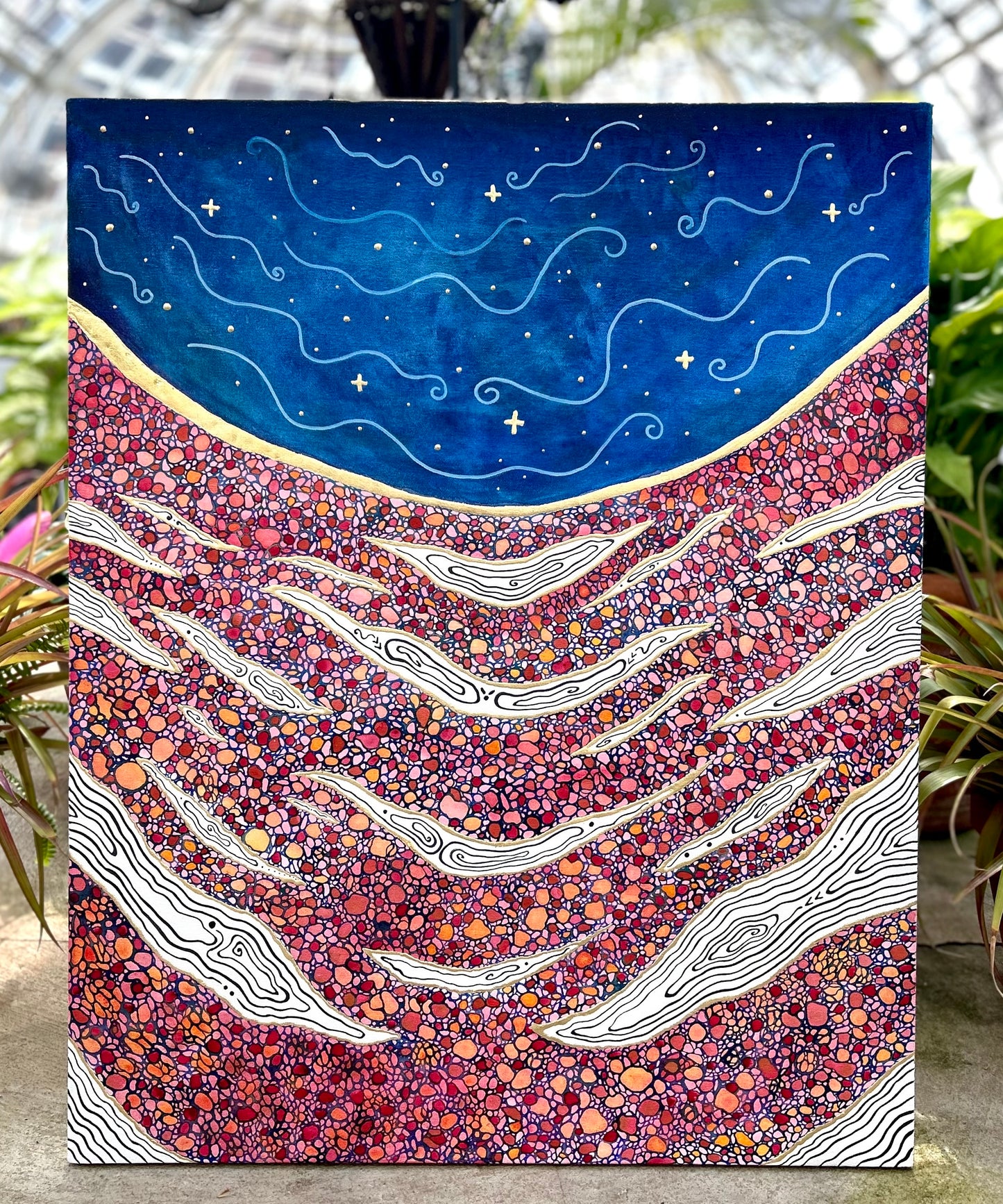 'Mosaic of Mutual Dreams' - Original 24x30 Painting on Canvas