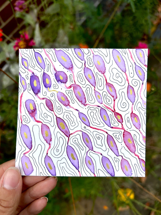 ‘Amethyst Dendrites’ - Original 4x4 Painting