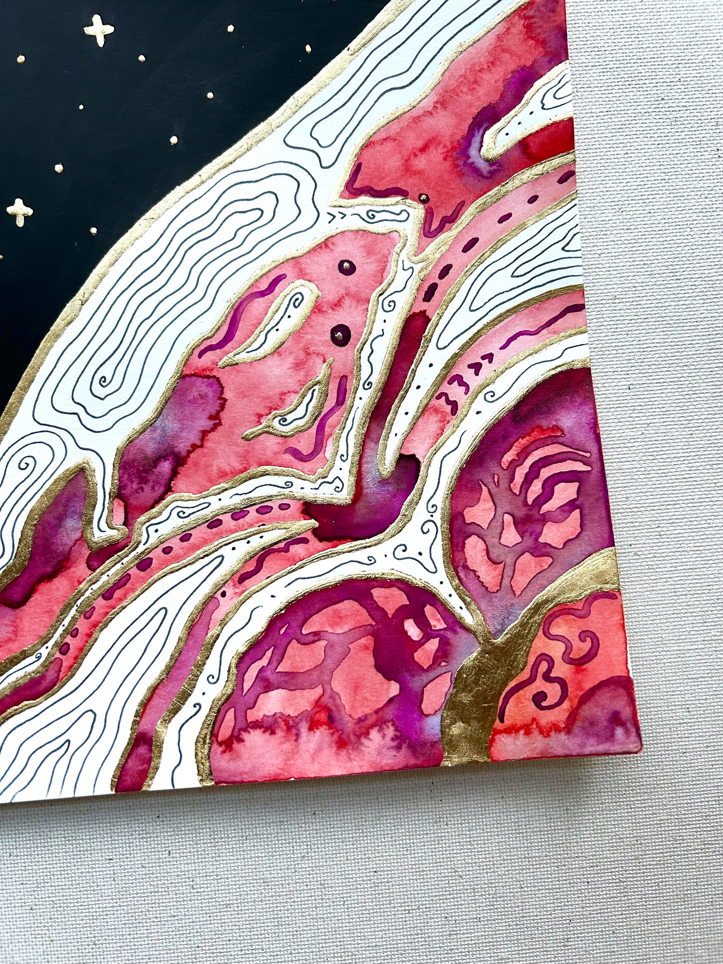 ‘Cosmic Divide No.4’ - Original 8x8 Painting