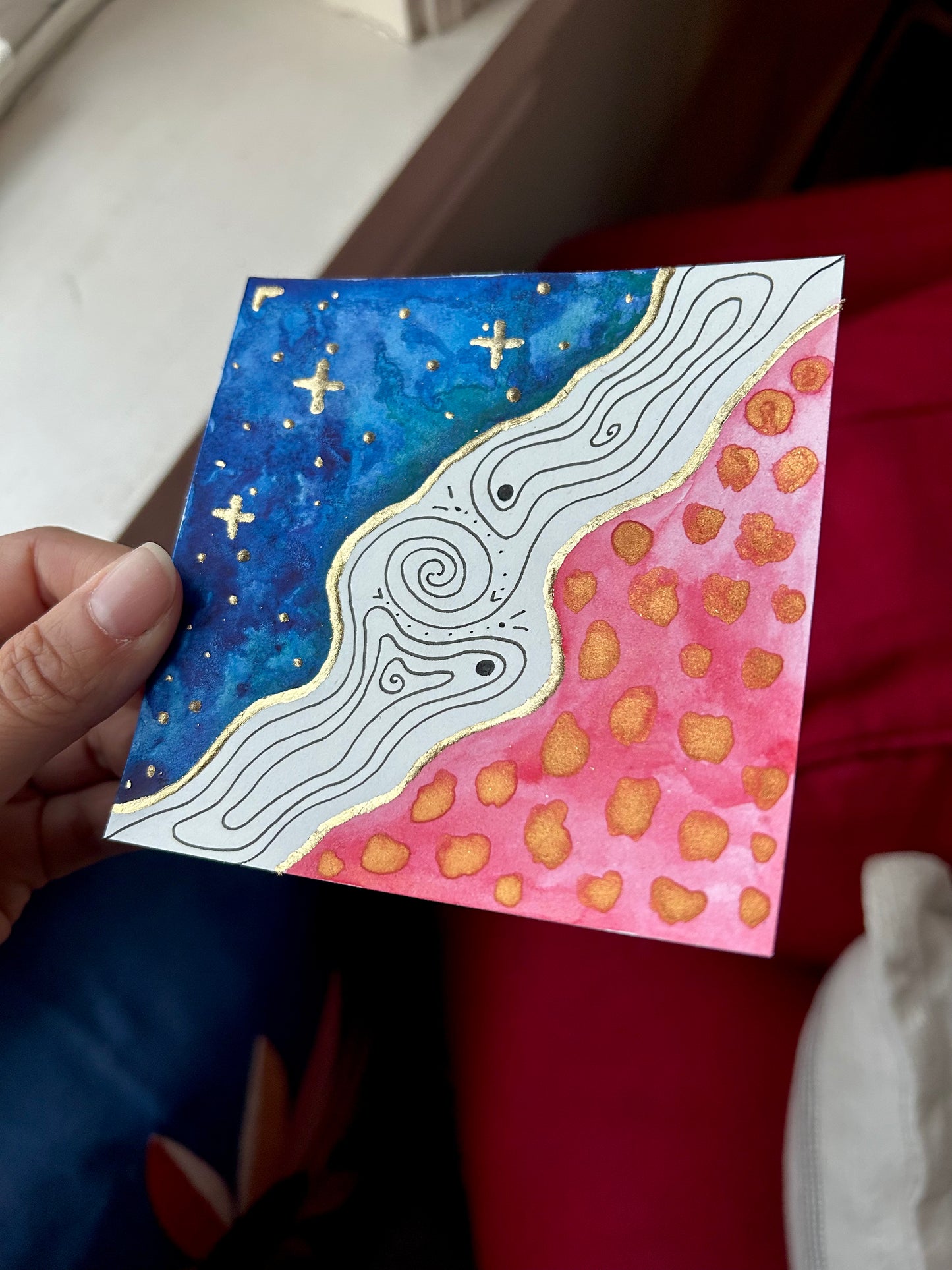 Map Fragment - Original 4x4 Painting