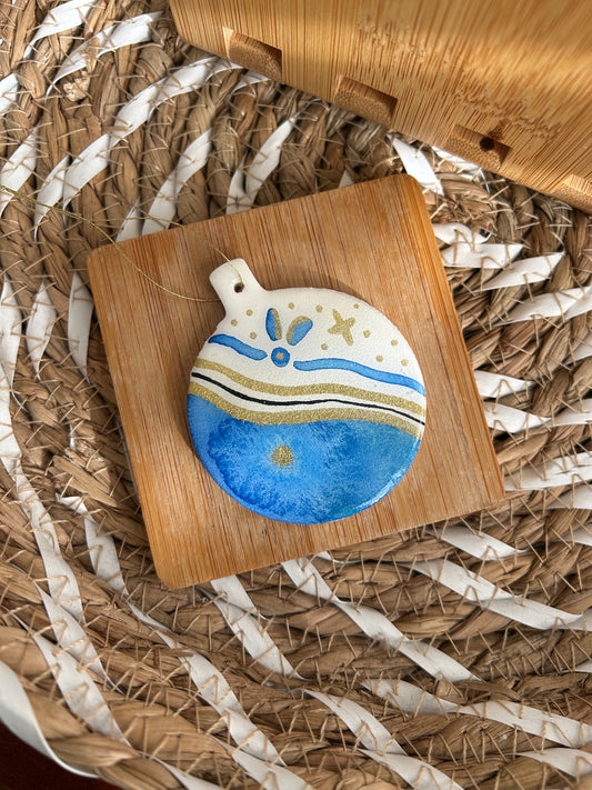 Blue Map Ornament No.2