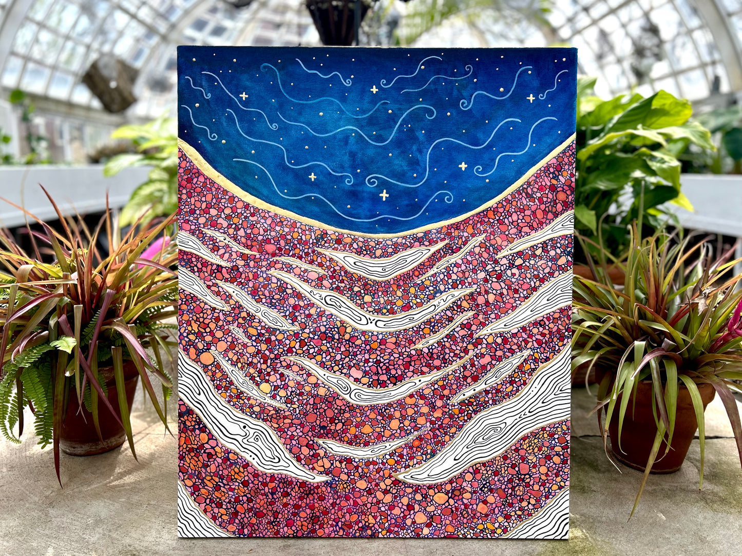 'Mosaic of Mutual Dreams' - Original 24x30 Painting on Canvas