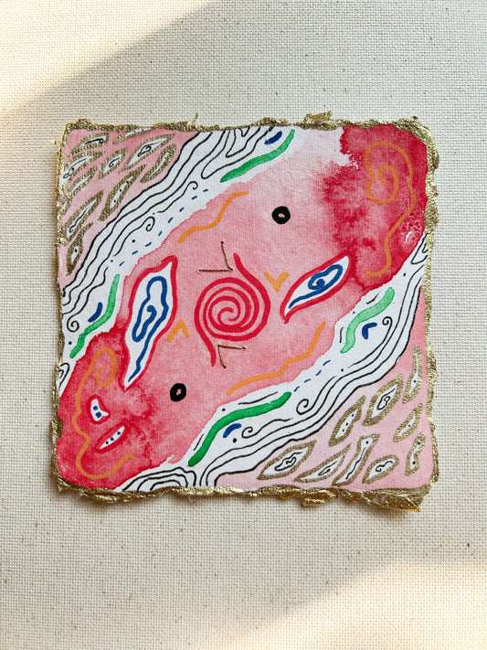 "Island of Things No.4", 4x4 Original Painting