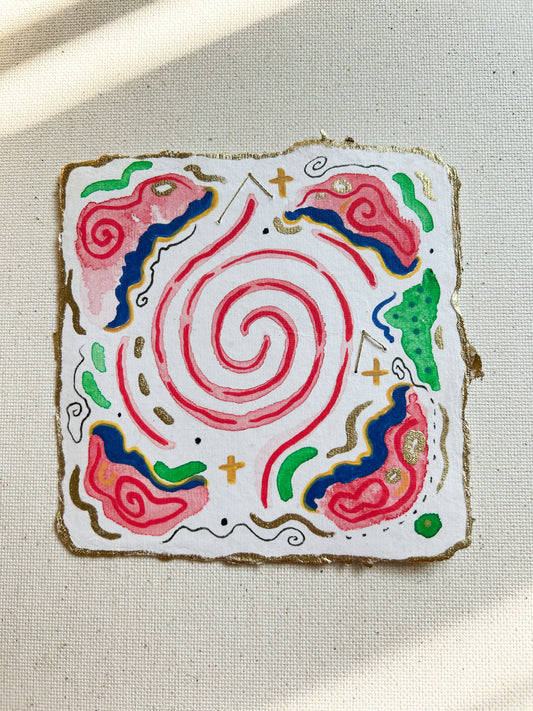 "Island of Things No. 2", 4x4 Original Painting