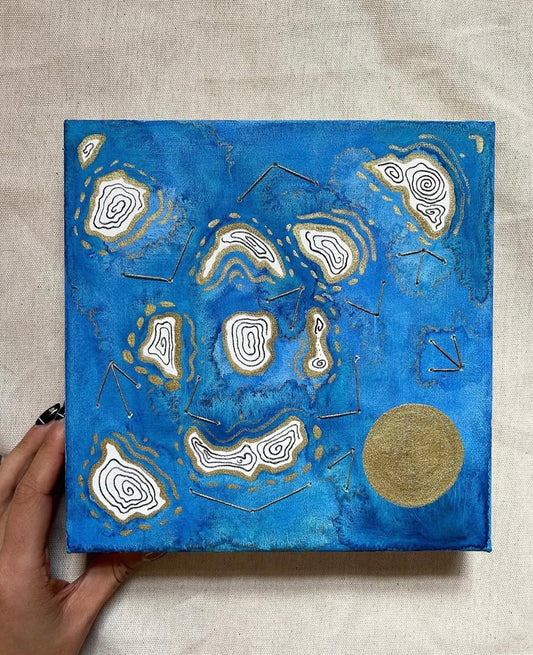 'Sun Over Sea' - Original 8x8 Painting