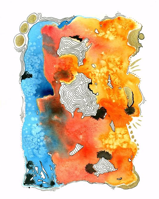 'Lava Lake' Fine Art Print
