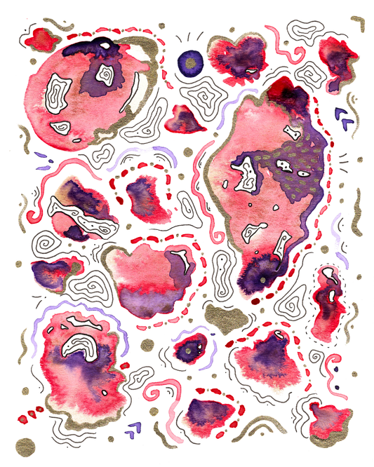 Mary's Auction Win + Two Prints - Mind on Fire Original Painting