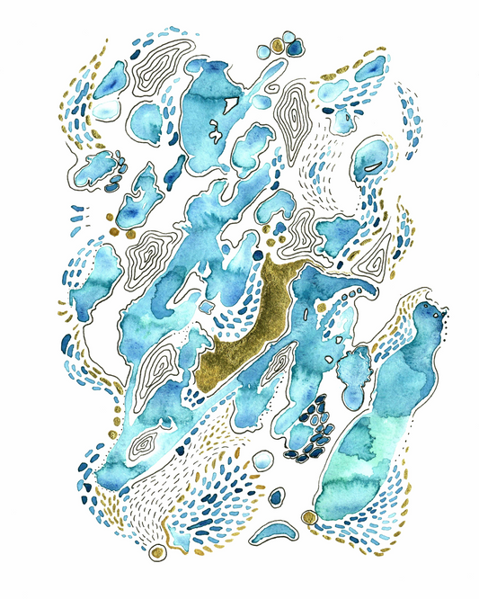 Salty Seas Embellished Fine Art Print - Signed By The Artist